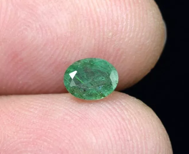 0.75 Cts. 100% Natural Zambian Emerald Oval Faceted Cut Loose Gemstone
