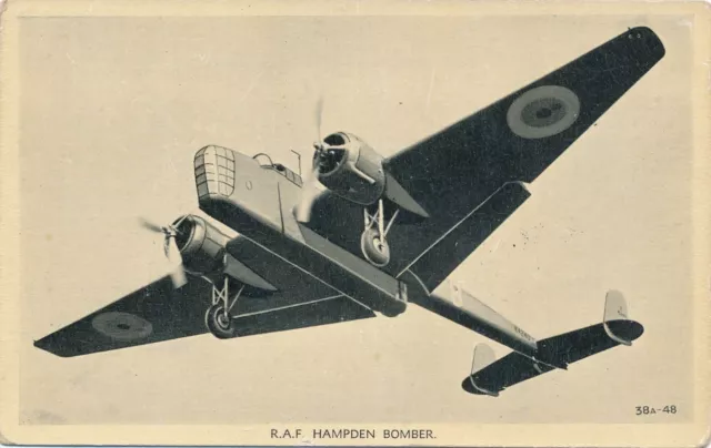 POSTCARD   AVIATION     RAF   HAMPDEN  Bomber