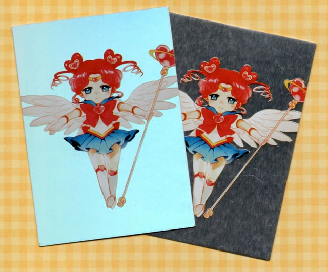 Sailor Moon Rainbow Holofoil Doujin Card 86 Sailor Chibi Chibi Stars Cosmos
