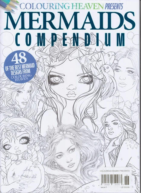 COLOURING HEAVEN MAGAZINE Special Mermaids Compendium Issue 2021 Issue #6 £14.40 - PicClick UK