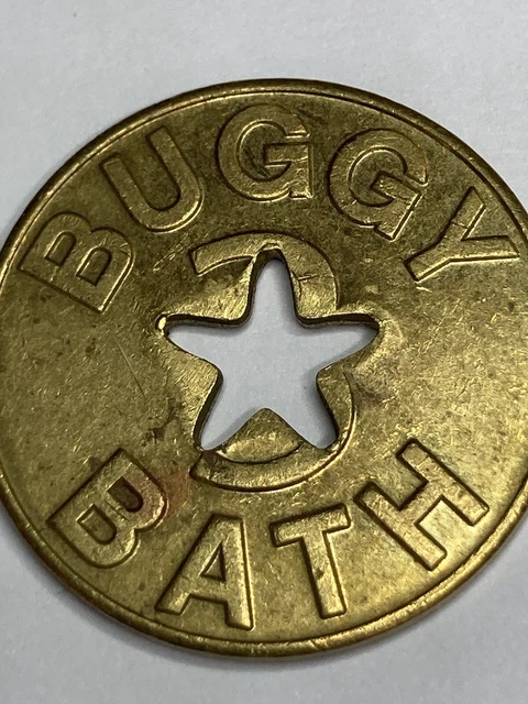 OLDER BUGGY BATH CAR WASH TOKEN LINCON NEBRASKA OBSOLETE #pz1