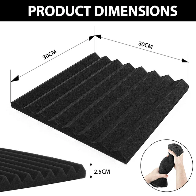 SOUND PROOFING ACOUSTIC Panels Tiles Foam Studio Egg Shell Insulation