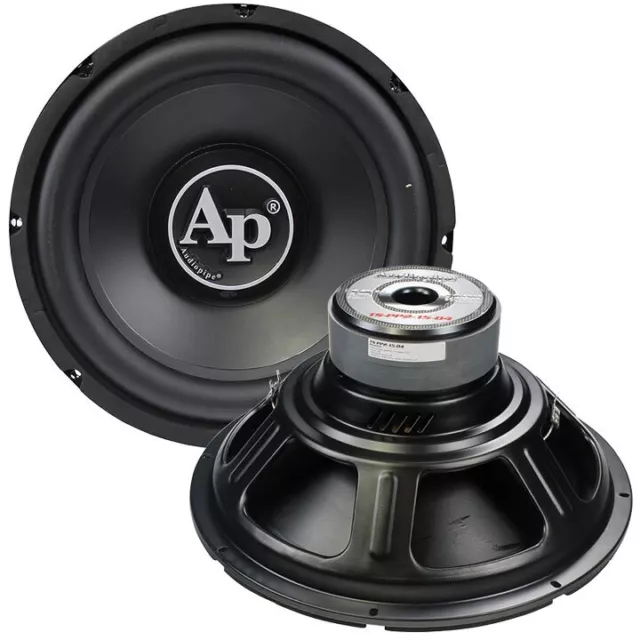 Audiopipe TS-PP2-15-D4 | 15 Inch 1500W DVC 4 Ohm Car Subwoofer Bass Speaker 15in