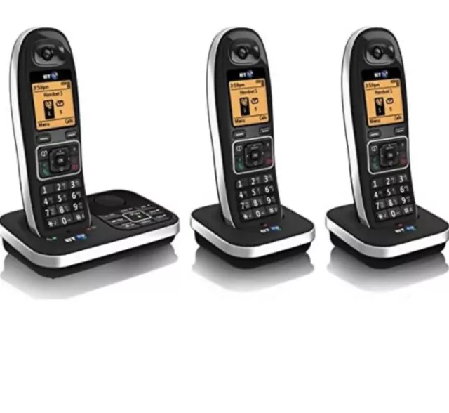 Bt 7610 TRIO cordless Phone Set With Answer Machine Loud Speaker Call Blocker