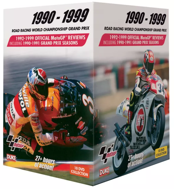 MOTO GP WORLD CHAMPIONSHIP REVIEWS 1990 to 1999 - 10 DVD BOX SET - MOTO GP DVDs