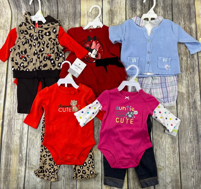 Carters Disney Baby Girl 3 Months Outfit Set Lot Of 5 New With Tags