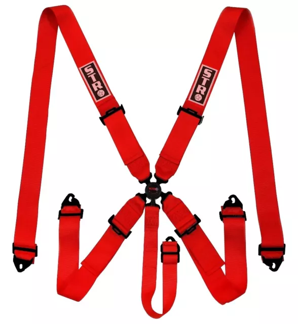 Sfi 5-Point Course Harnais Ceinture de Sécurité Aviation Camlock F1 F2 str Rouge