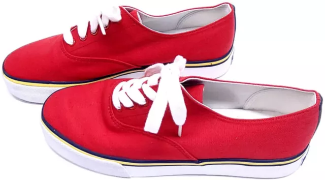 HUSH PUPPIES SHOE Red Canvas Flat Walking shoes U.S 10 Vintage $19.99 ...