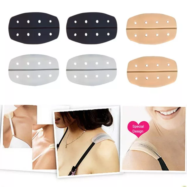 3 Pair Silicone Bra Strap Cushions Soft Holder Non-slip Shoulder Protectors Pads