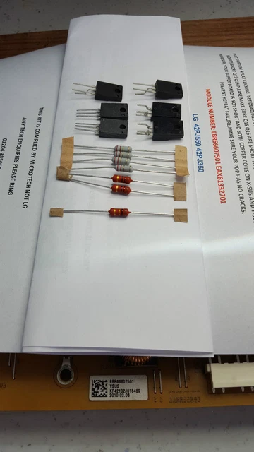 LG 42PJ550 42PJ350 EBR66607501 EAX61332701 13 PIECE Y-SUS REPAIR KIT