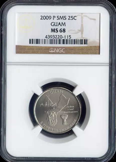 2009 P Guam Quarter NGC MS68 SMS QUALITY✔️