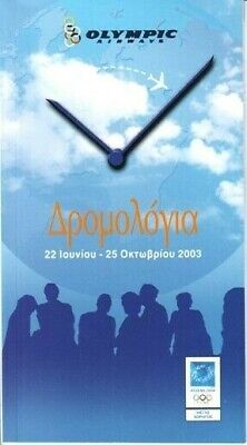 Olympic Airways timetable 2003/06/22