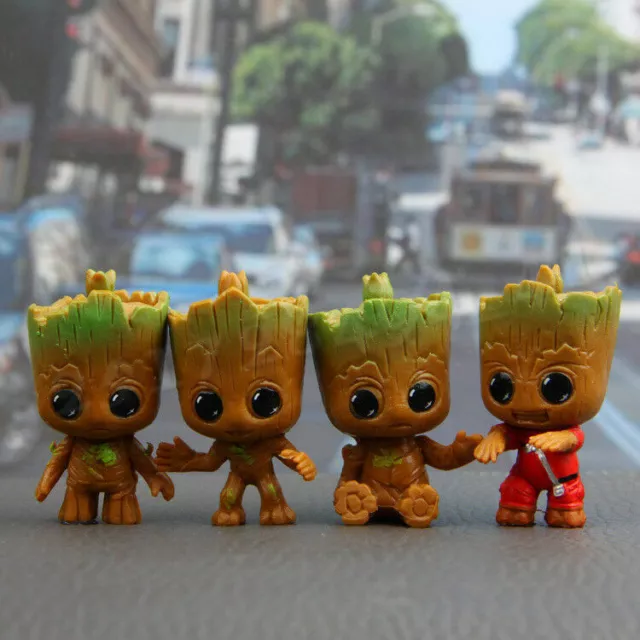 Cute Guardians of  Galaxy Vol.2 Baby Groot PVC  Figure Toy Kids Gift Car Decor 4