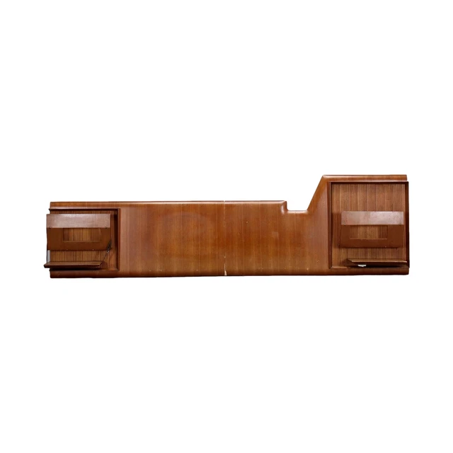 Testata Letto Impiallacciato Teak Anni 50-60 Modernariato Complementi