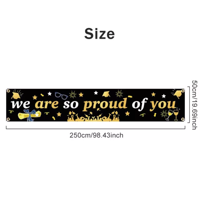 With Alphabet Stickers Graduation Banner Easy To Hang Exquisite For High School