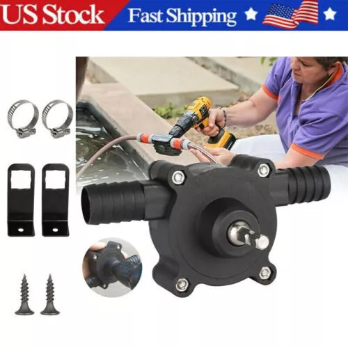 Hand Electric Drill Drive Self Priming Pump Water Oil Transfer Small Pumps Home