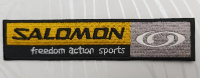 Ancien écusson à coudre feutre brodé Super Besse noir ovale Neuf Vintage Patch