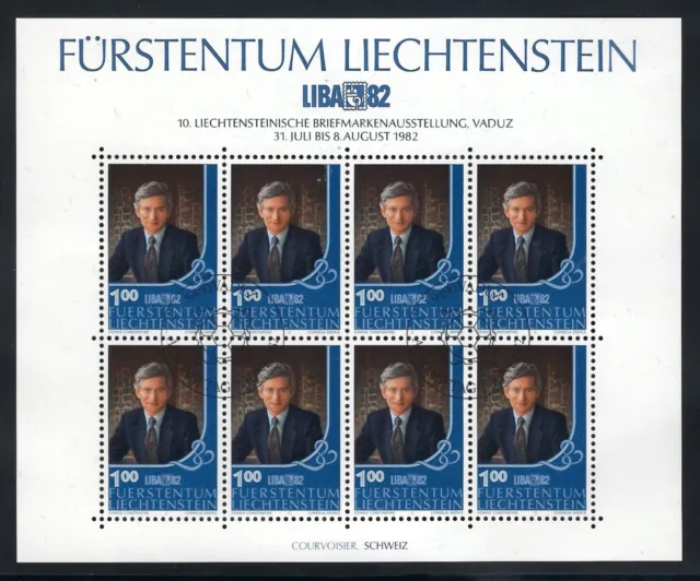 Liechtenstein Mi.-Nr. 797-798 Kleinbögen LIBA 1982 ESST beste Erhaltung