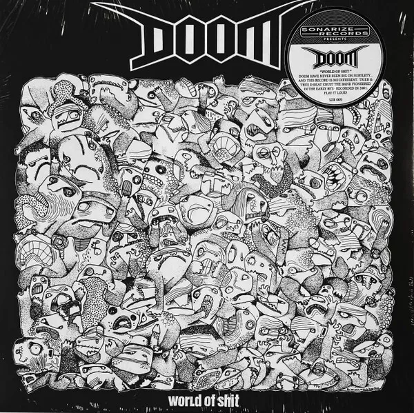 DOOM - WORLD OF SHIT LP, repress, uk crustcore, extreme noise terror, disfear