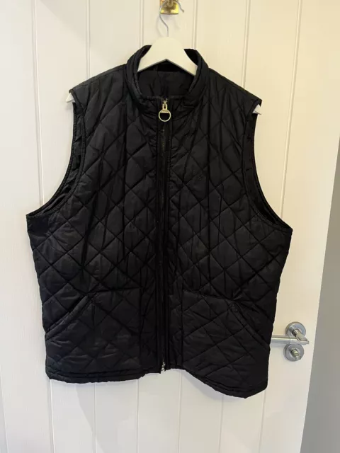 Barbour Black Men's Quilted Bodywarmer/Gilet/Waistcoat Size XL - Used