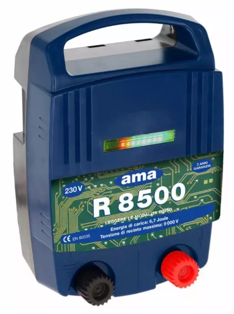 Elettrificatore per recinti Ama R8500 a batteria da 230V