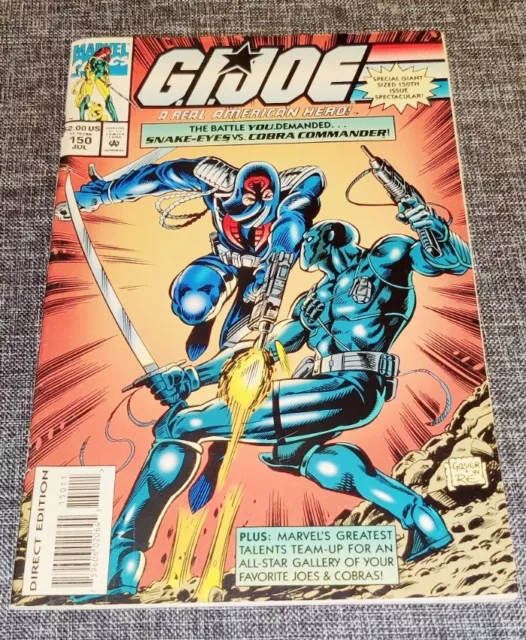 Marvel Comics G.I. Joe Snake-Eyes VS Cobra Commander #150 July Comic Book