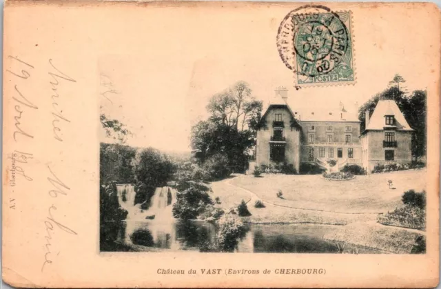 *45930 cpa approx. de Cherbourg - Château du Vaast