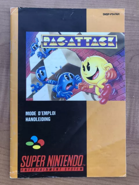 Notice Mode D’emploi Jeu Super Nintendo SNES PAL FRA FAH Pac-Attack