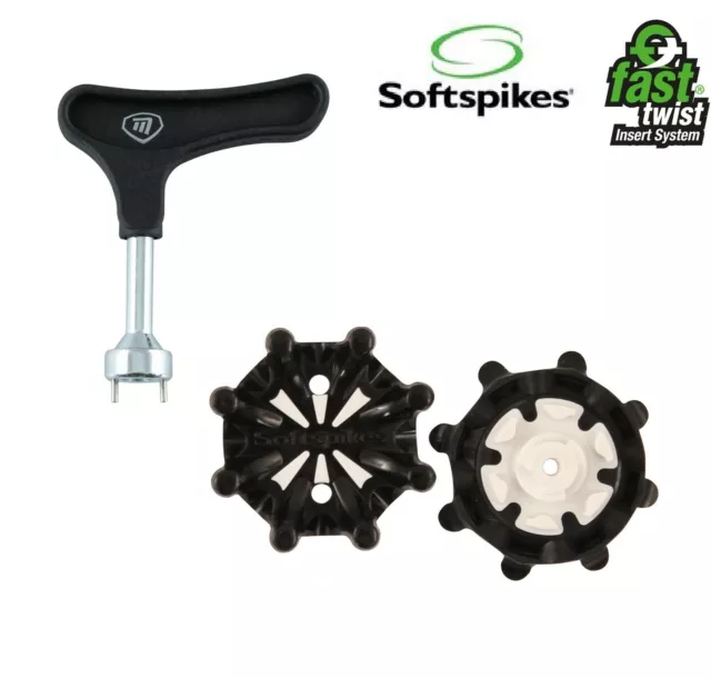 Tri-Lok Pulsar Softspikes Golf Shoe Studs Cleats AND ALSO Spikes Wrench Tool