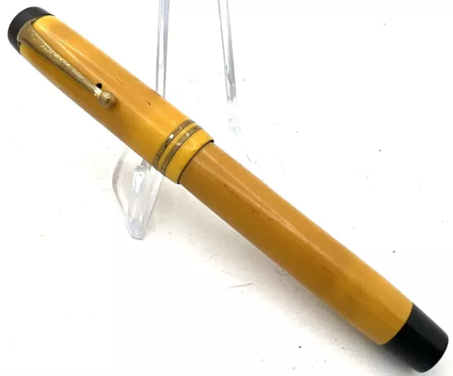 Antique 1926 Parker Duofold Jr. Mandarin Yellow fountain pen