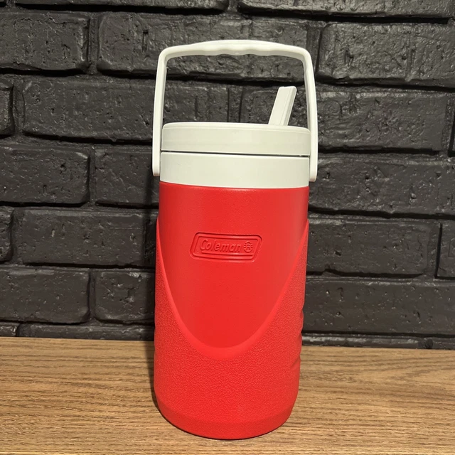 COLEMAN 6009 Red & White Cooler Thermos 1 /2 Gallon Water Jug 10.00