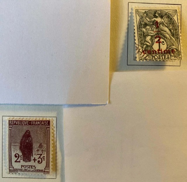 France 1919 surcharge (MH) 1917 war orphan fund widow 2c+3c (MH)