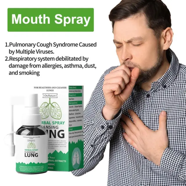 1 aerosol bucal limpiador pulmonar alivio de garganta 20 ml