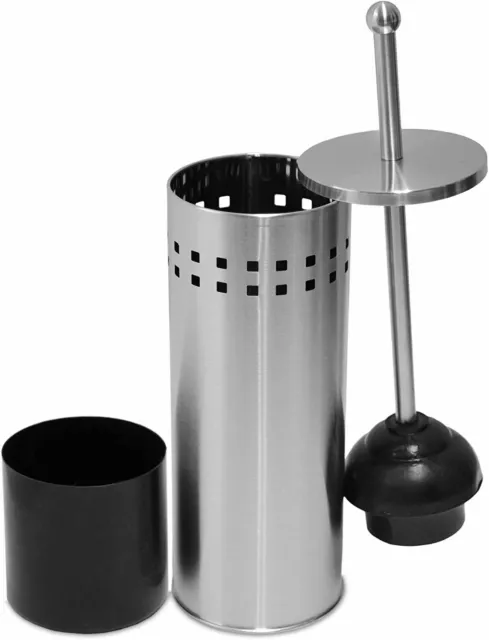 Toilet Plunger with Holder, Bathroom Accessories Stainless Steel Matte Finish