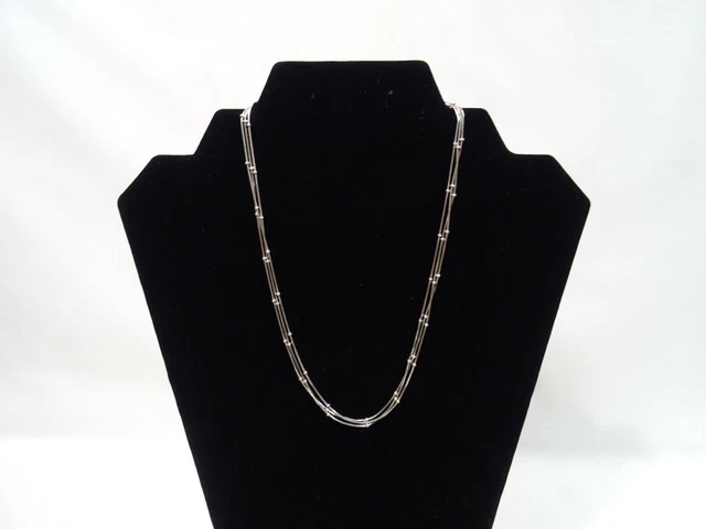 Chaîne En Argent Massif 925 - Longueur 143 Cm - Ancienne Avec Poinçons - Occasion Très Bon état