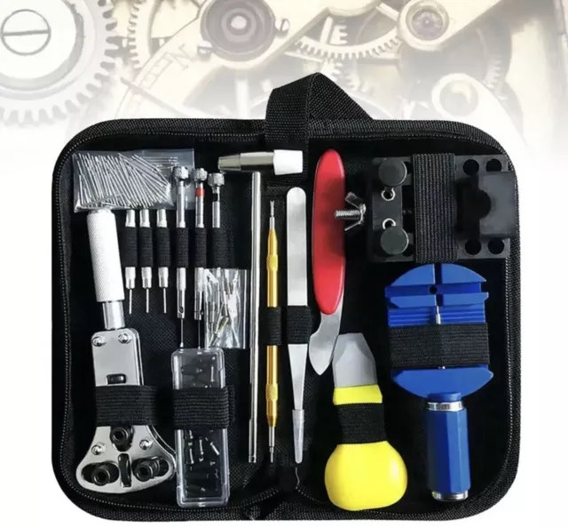 Kit orologiaio Professionale set Riparazione Orologi cacciaviti maglie 147 Pz.