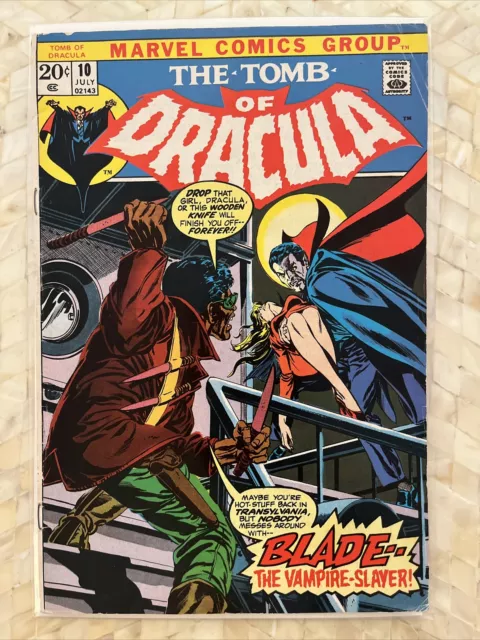 Marvel Comics The Tomb of DRACULA #10 1st App Blade - The Vampire-Slayer! 1973