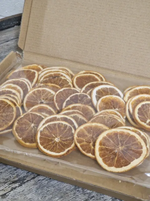 50 rebanadas naturales de naranja seca fabricación de coronas artesanía, jabón de cera para velas
