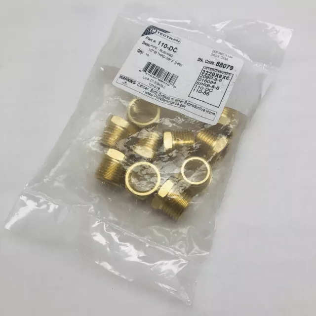 Qty 10 Tectran 110-Dc Pipe Bushing 1/2" M Threaded 3/8" F Threaded