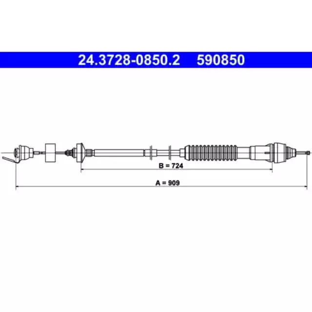 Seilzug Kupplungsbetätigung ATE 24.3728-0850.2 für Citroën Peugeot Partner