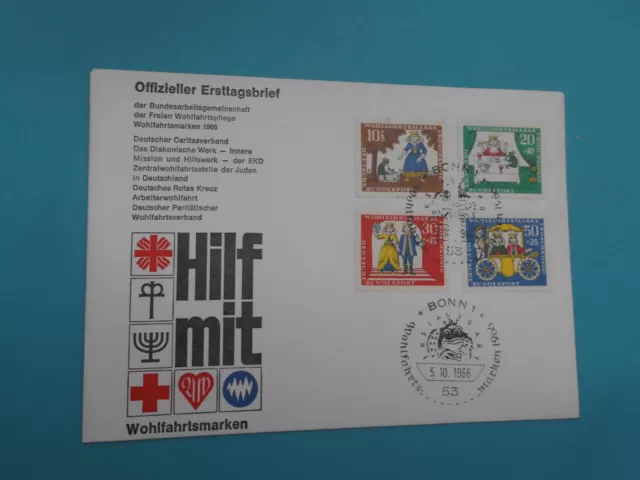 Briefmarken,MichlNr: 523-526- Ersttagsbrief Wohlfahrtsmarken " Hilf mit"