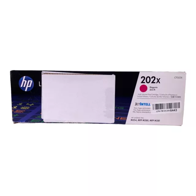 HP 202X High Yield Magenta Original LaserJet Toner Cartridge CF503X - New in Box