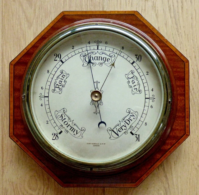 Top Quality English Antique Octagonal Wall Barometer