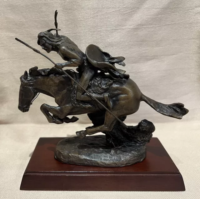 1988 Franklin Mint Remington Bronze Mini Sculpture Cheyenne