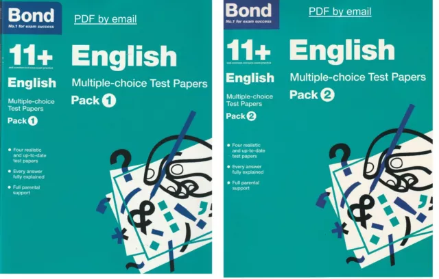 (2) Bond 11+: English Multiple-choice Test Papers: Pack 1 & Pack 2 Bond 11+: PDF