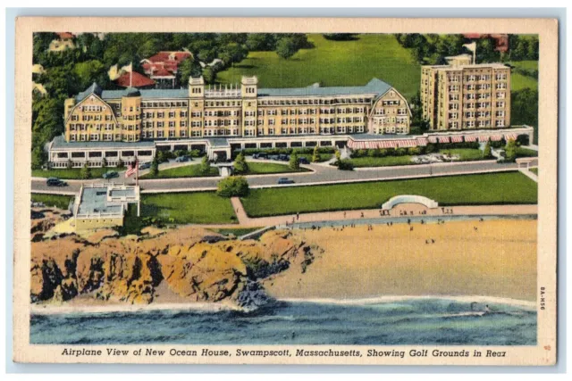 1938 Airplane View Of New Ocean House Swampscott Lynn Massachusetts MA Postcard