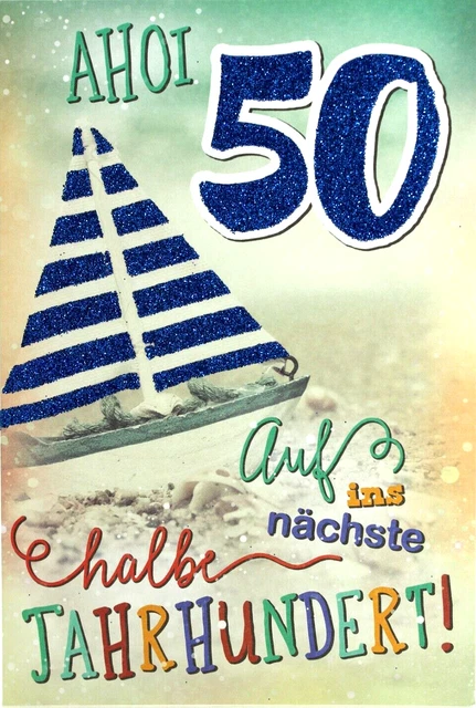 50 JAHRE GEBURTSTAGSKARTE 50 Geburtstag Grußkarte mit Spruch nordisch