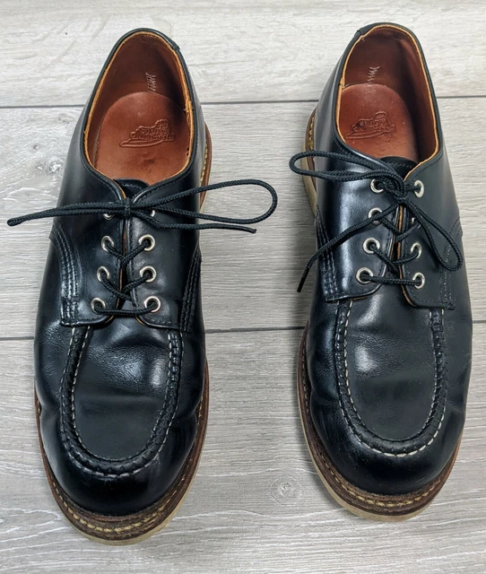 RED WING 8106 Oxford shoe black size UK 10 moc toe Goodyear Welt 