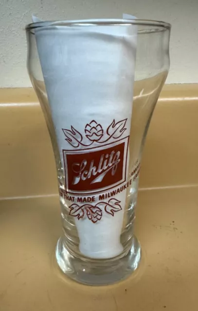 Schlitz beer glass