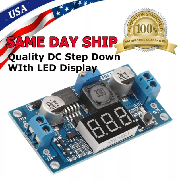 Buck Step-down LM2596 Power Converter Module DC 4.0~40 to 1.3-37V LED Voltmeter